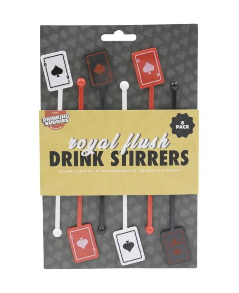 Touilleurs de verre jeux de cartes