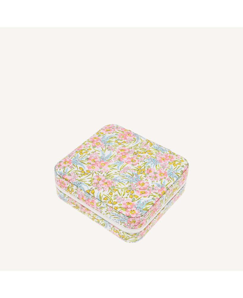 Boîte à bijoux carrée Liberty Swirling petals pink