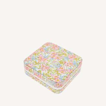 Boîte à bijoux carrée Liberty Swirling petals pink