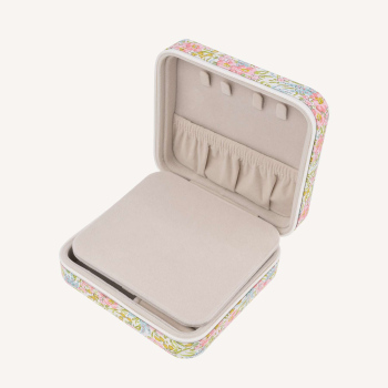 Boîte à bijoux carrée Liberty Swirling petals pink