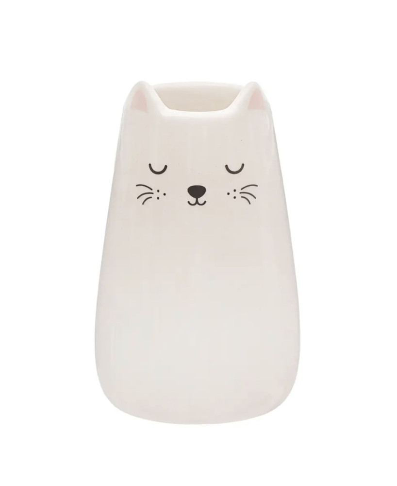 Petit vase Chat  blanc