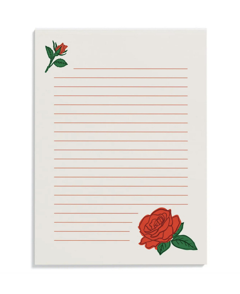 Bloc-notes Roses rouges