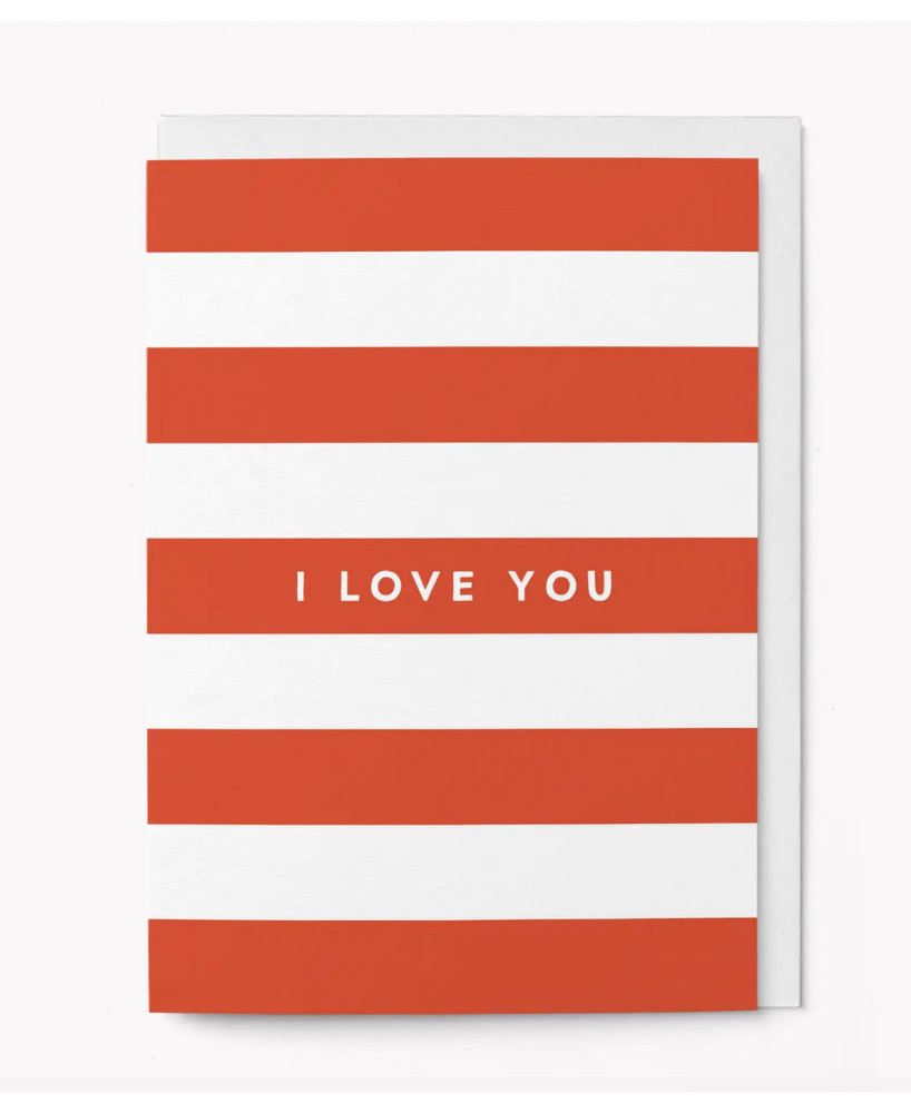 Carte I love you lignes